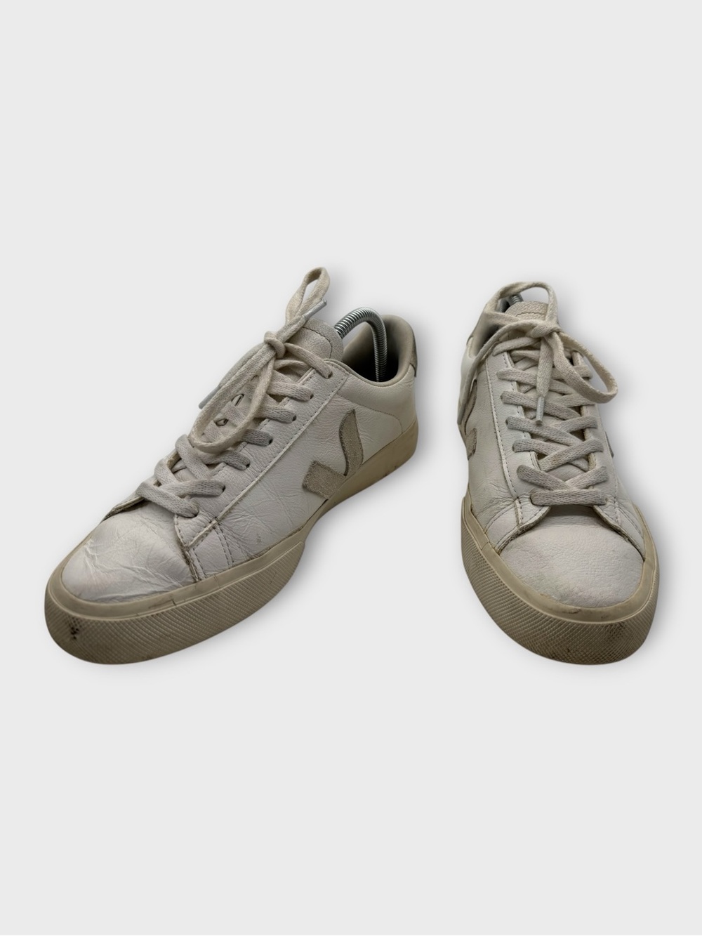 Veja Campo White Leather Sneakers Trainers Women’s Size 10 Fair Condition - Picture 5 of 7